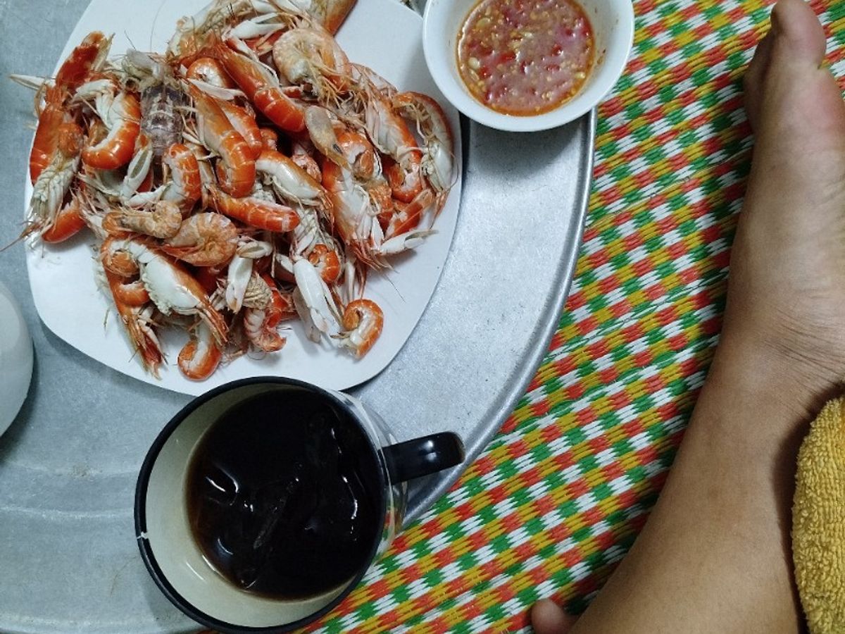 Tôm phốc-Tôm càng biển hấp bia