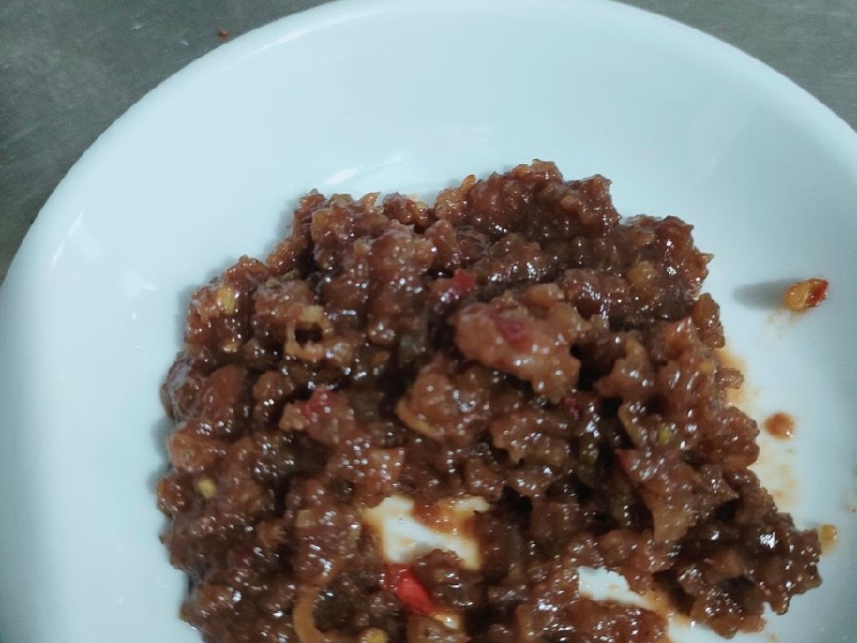 Mắm ruốc xào thịt