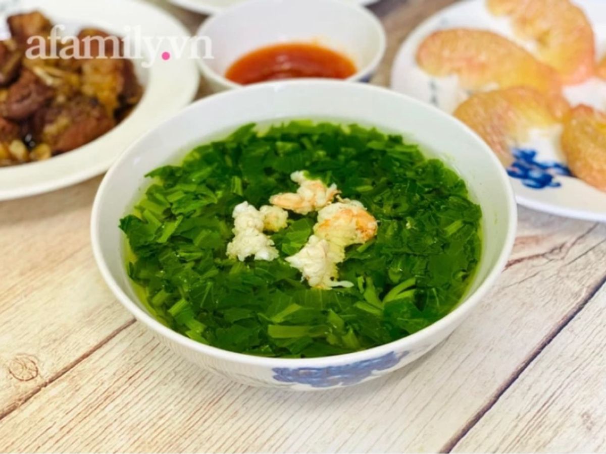 Canh Cải Nấu Tôm