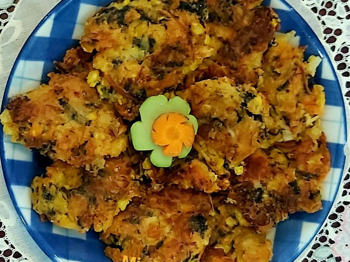 Rau củ, nấm, rong biển chiên giòn