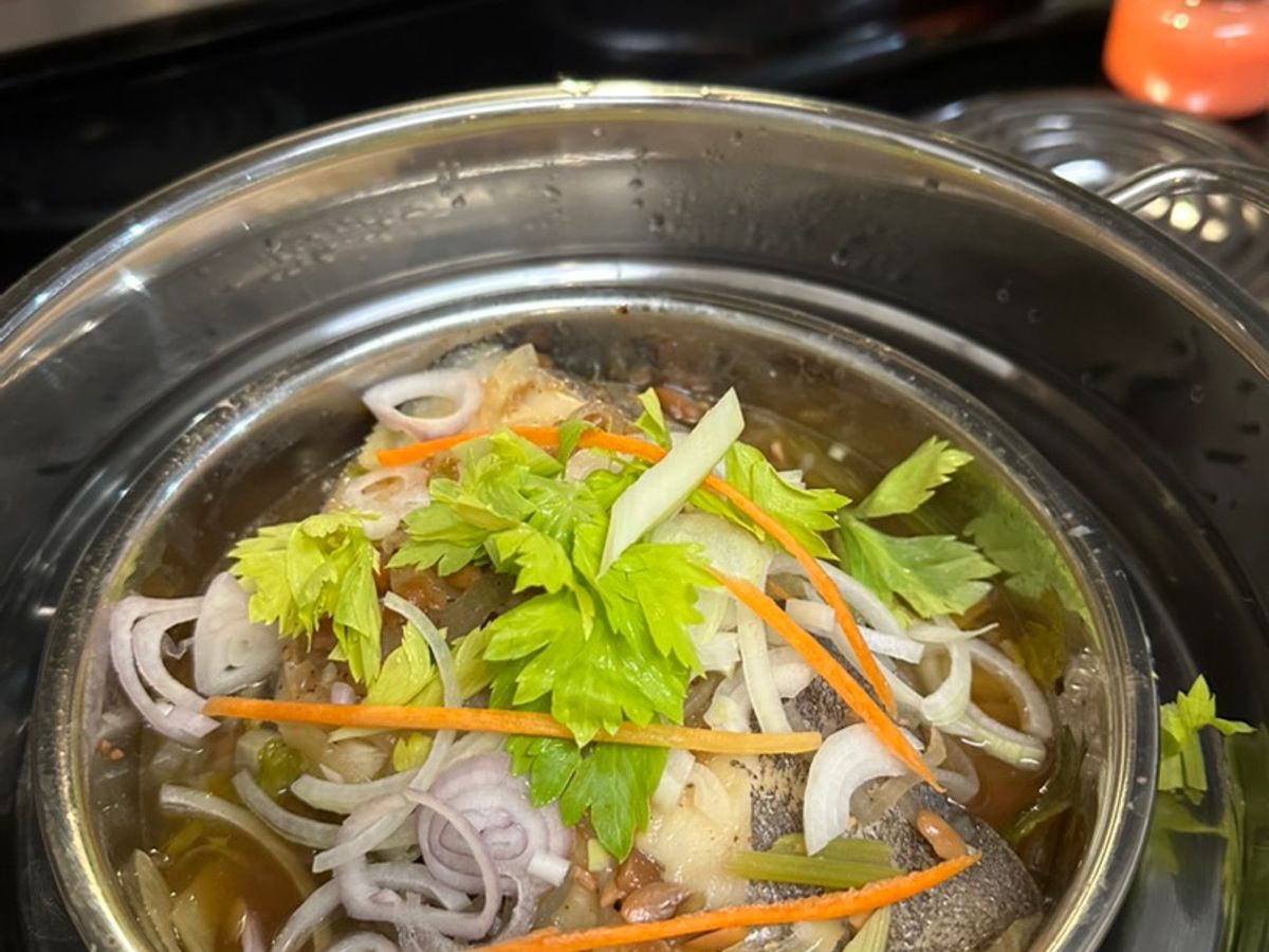 Cá bơn - halibut hấp tương hột