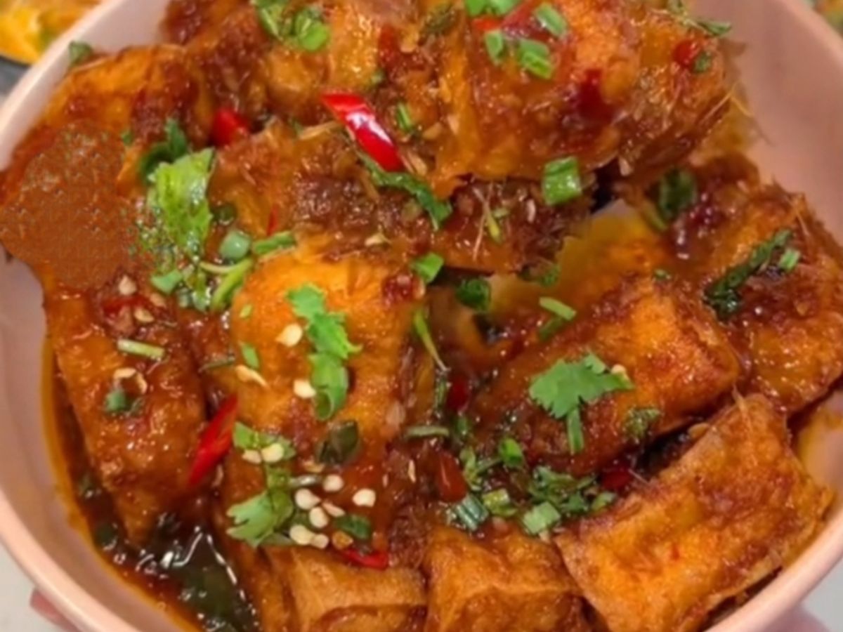 Đậu hũ kho xả ớt