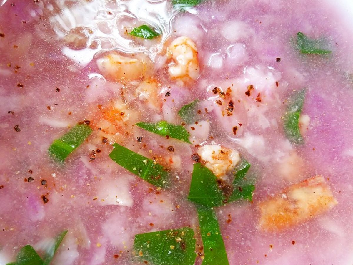 Canh khoai mỡ tôm tươi