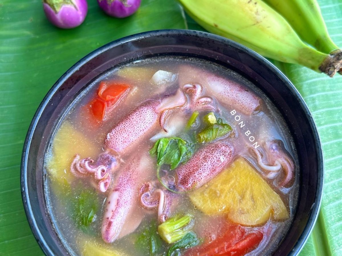 Canh Mực Nấu Thơm Cà