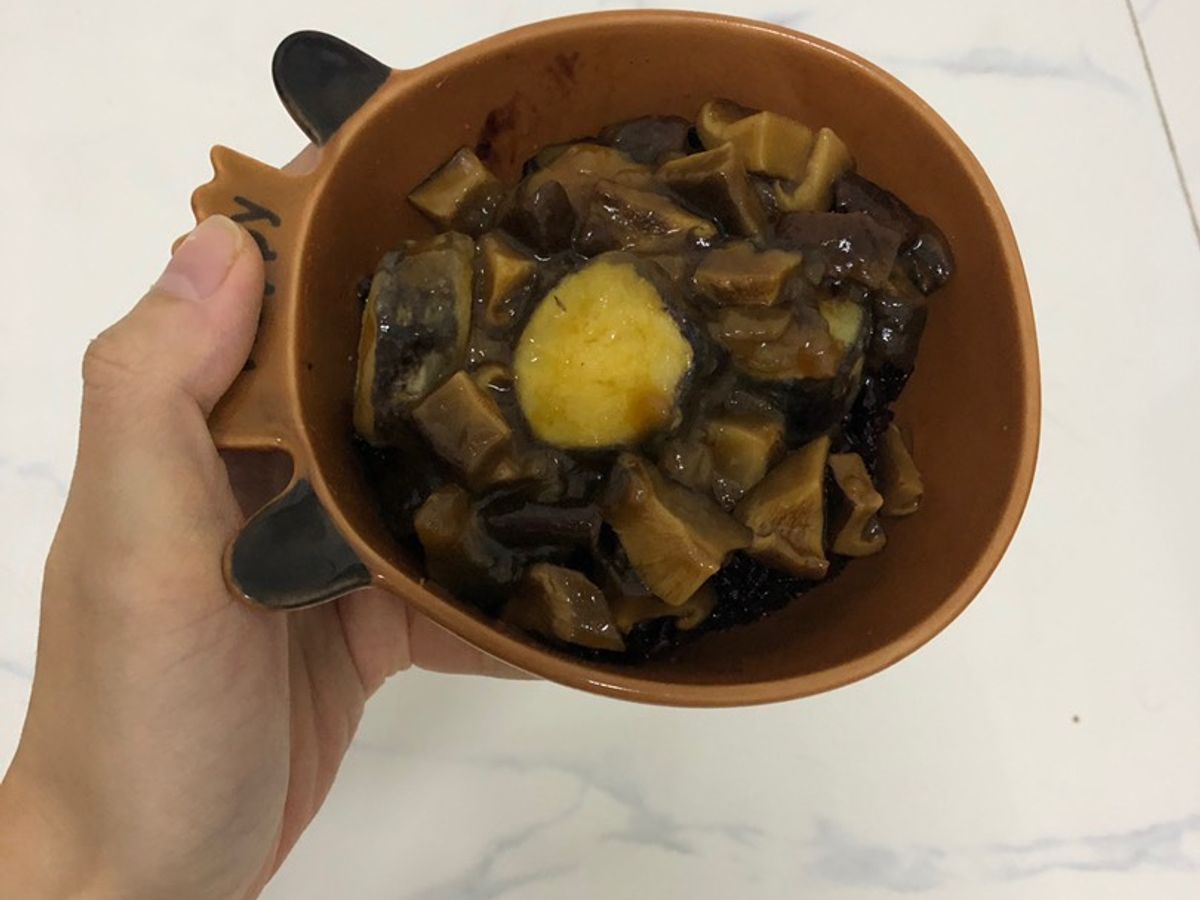 Đậu hũ trứng sốt nấm