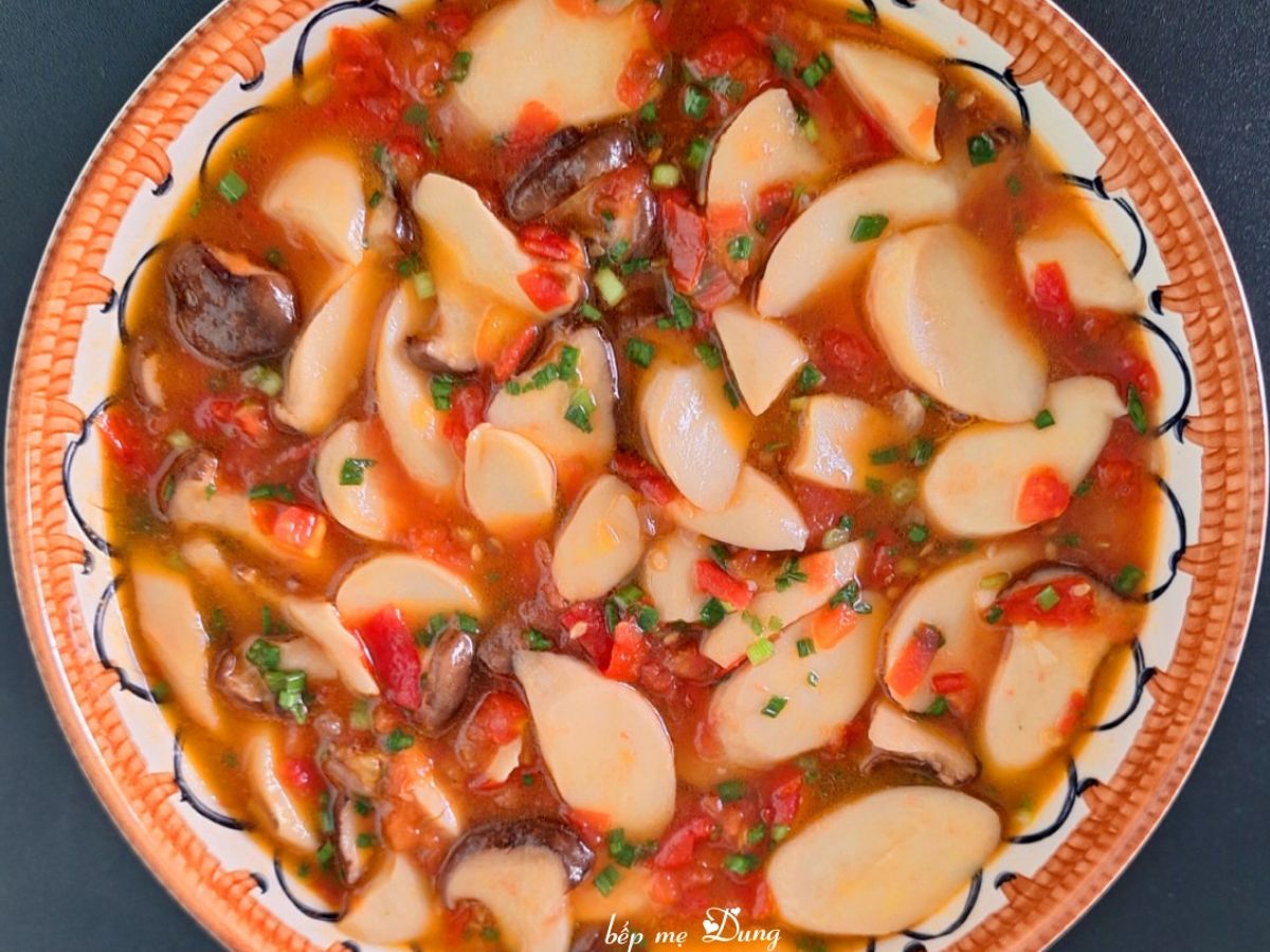 Nấm đùi gà sốt cà chua