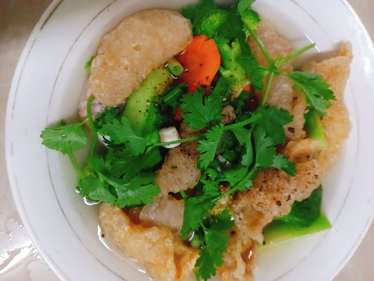 Canh bóng bì rau củ