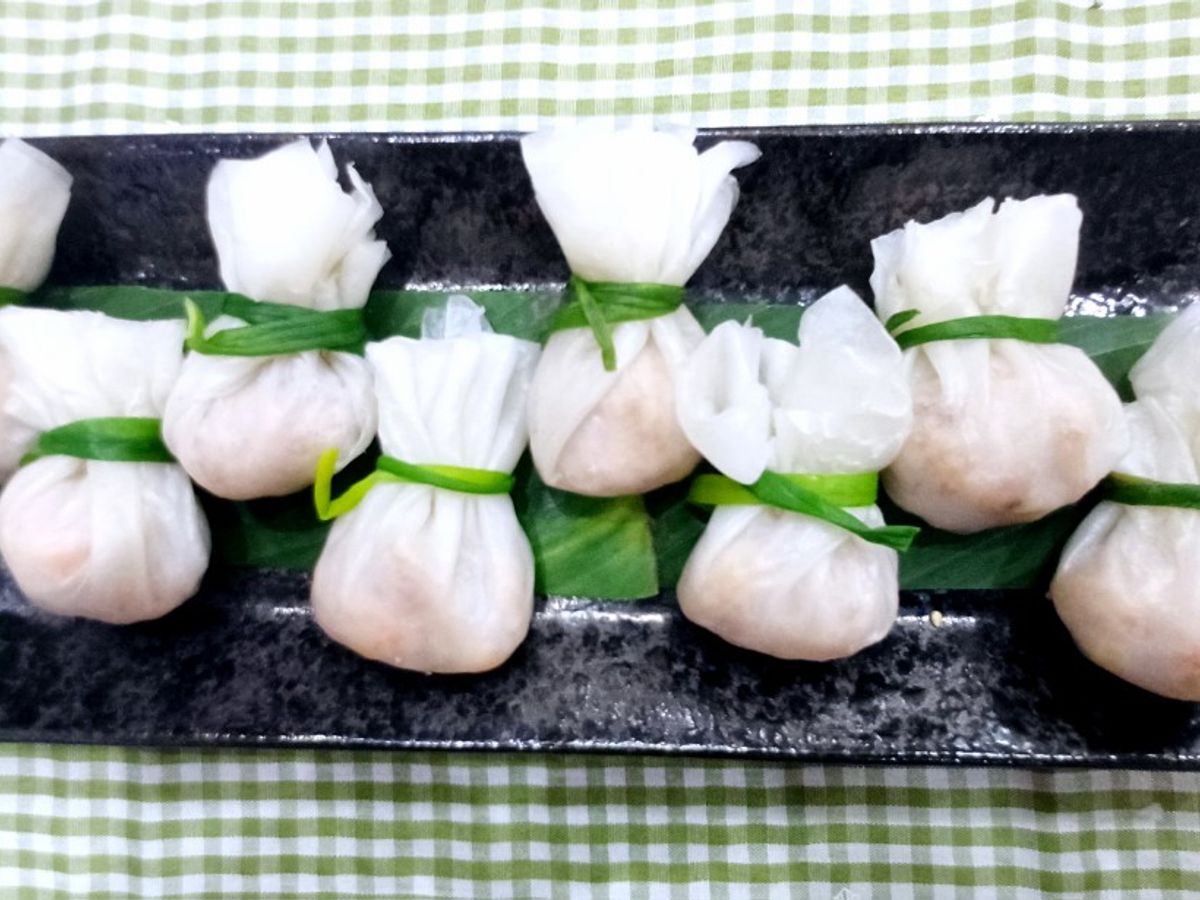 Há cảo tôm, thịt