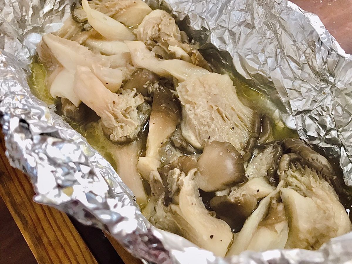 💚 Nấm Bào Ngư & Bơ Mặn Nướng Giấy Bạc (Vegetarian)