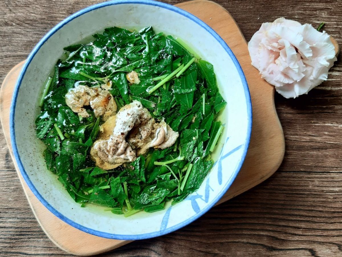 Canh cua rau đay