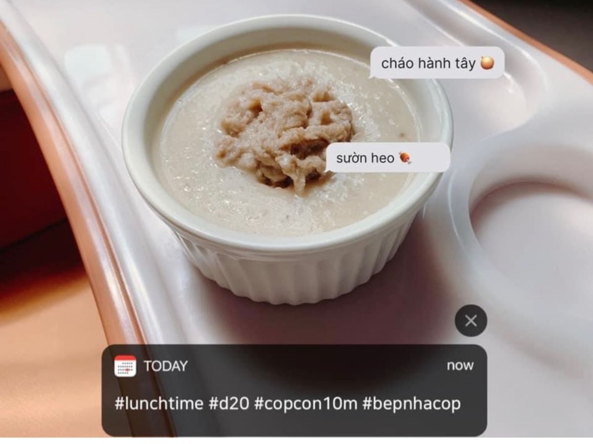 Cháo sườn heo 🍖 hành tây 🧅