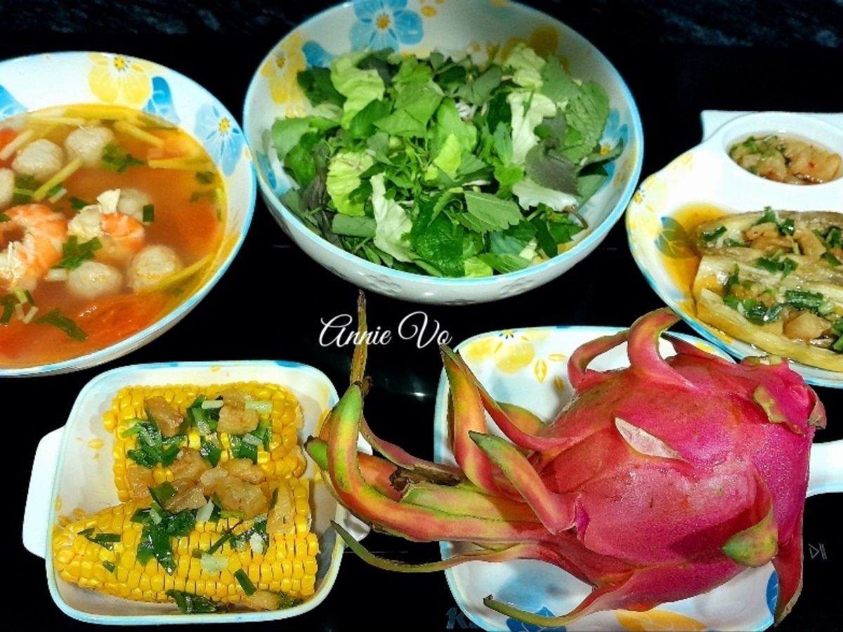 Bữa cơm nhẹ nhàng với các món ngon
