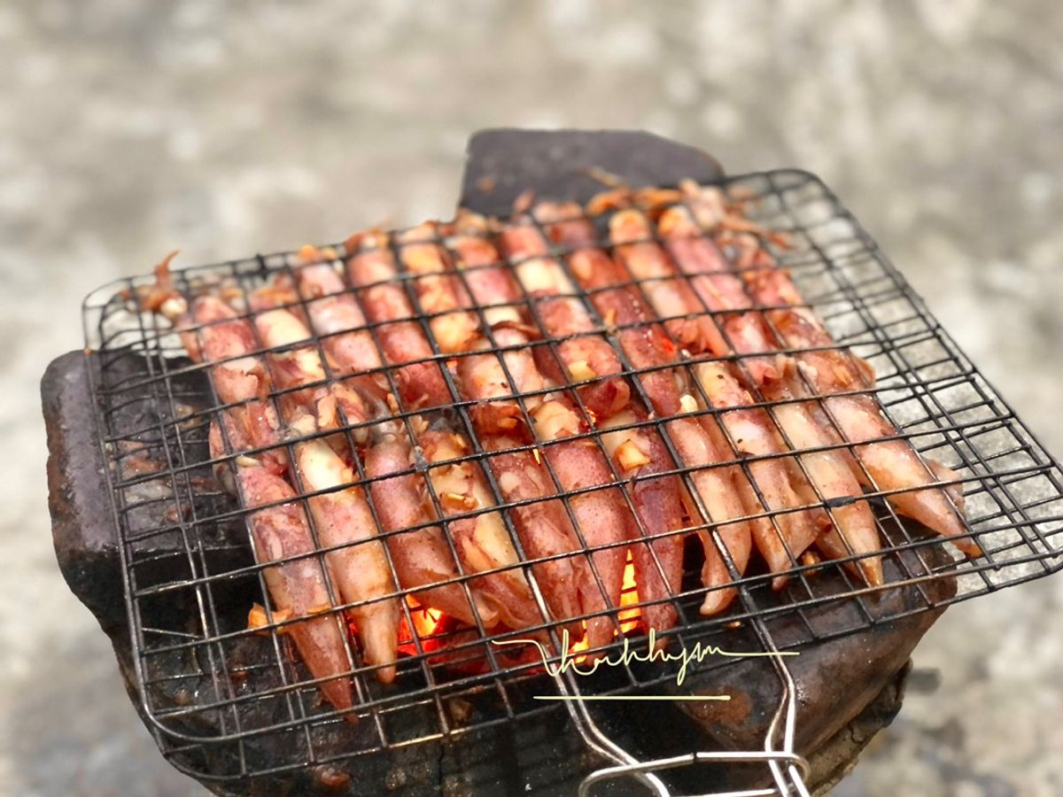 Mực Ghim Sữa Nướng Sả Ớt