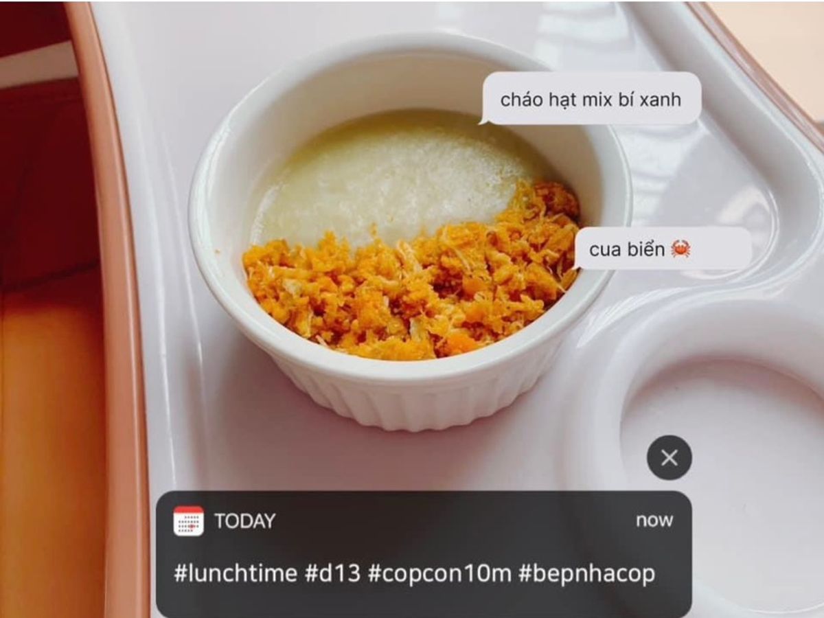 Cháo cua biển 🦀 bí xanh
