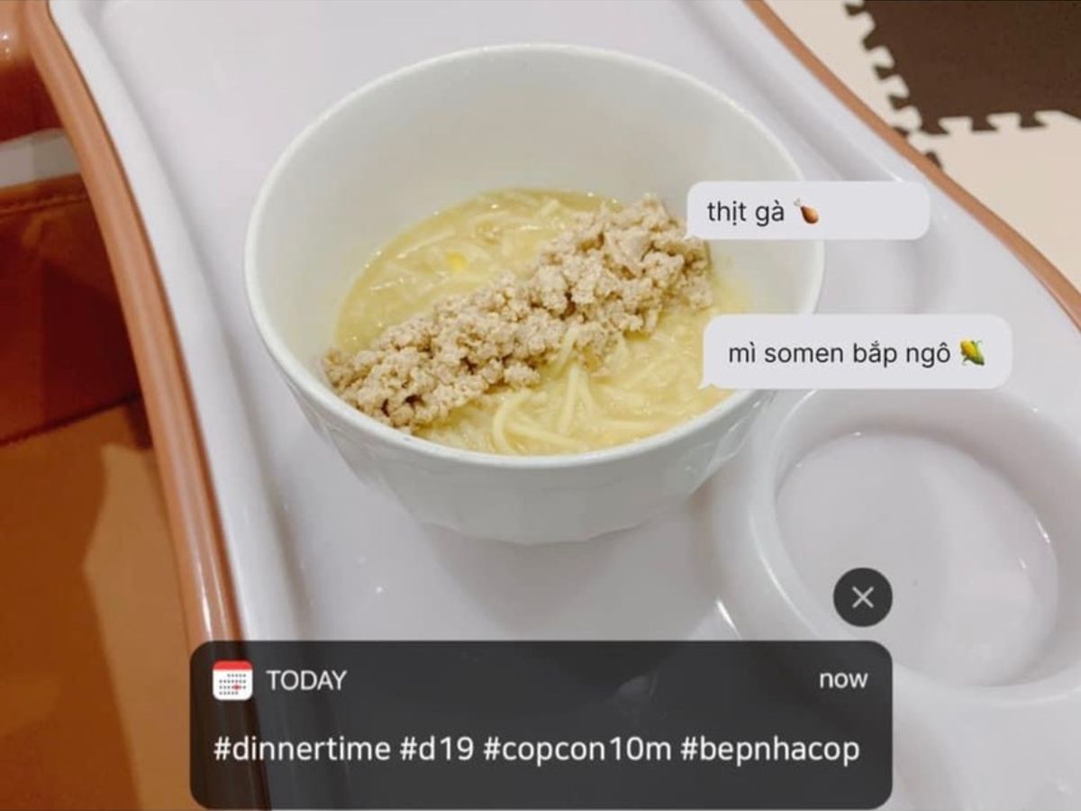Mì somen thịt gà bắp ngô 🌽