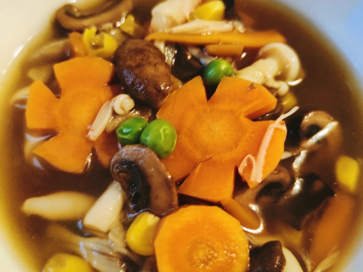 Canh nấm chay