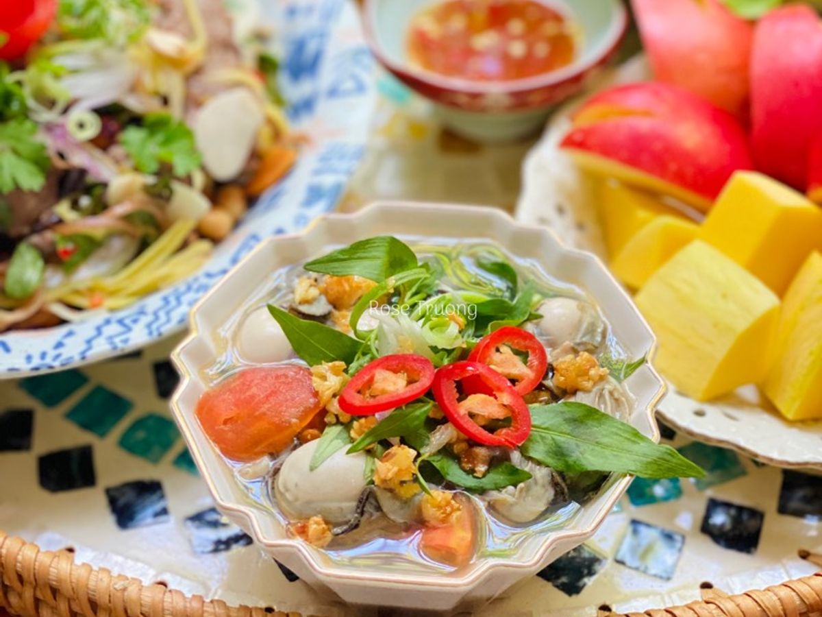 Canh Hàu Nấu Rau Răm