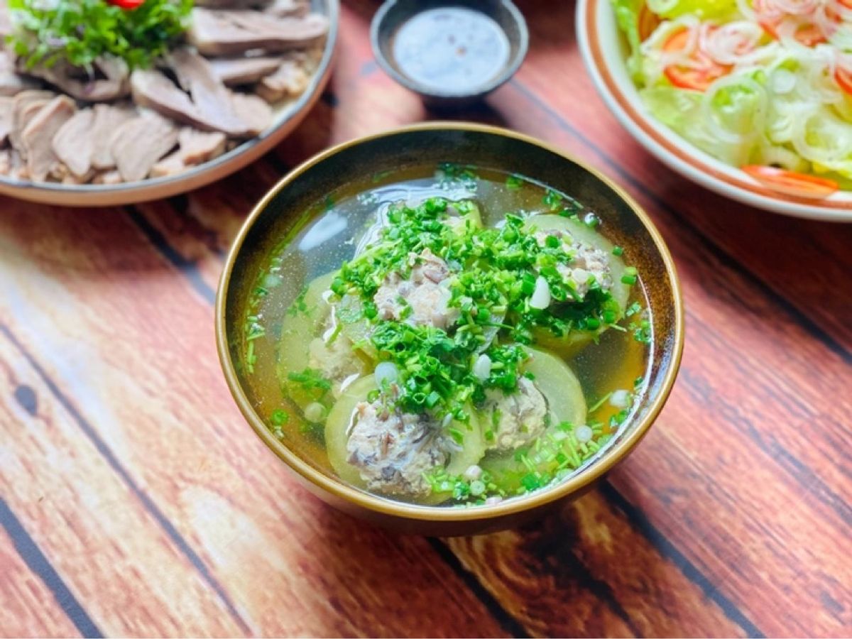 Canh Bí Xanh Nhồi Thịt