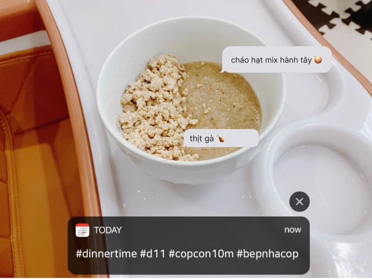 Cháo thịt gà hành tây 🧅