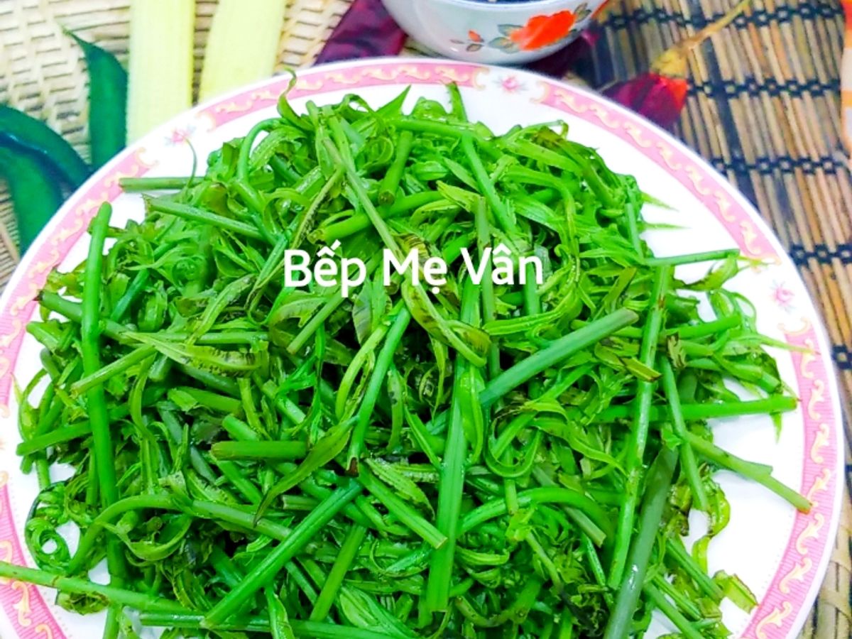 Đọt choại (rau chạy) luộc chấm nước tương