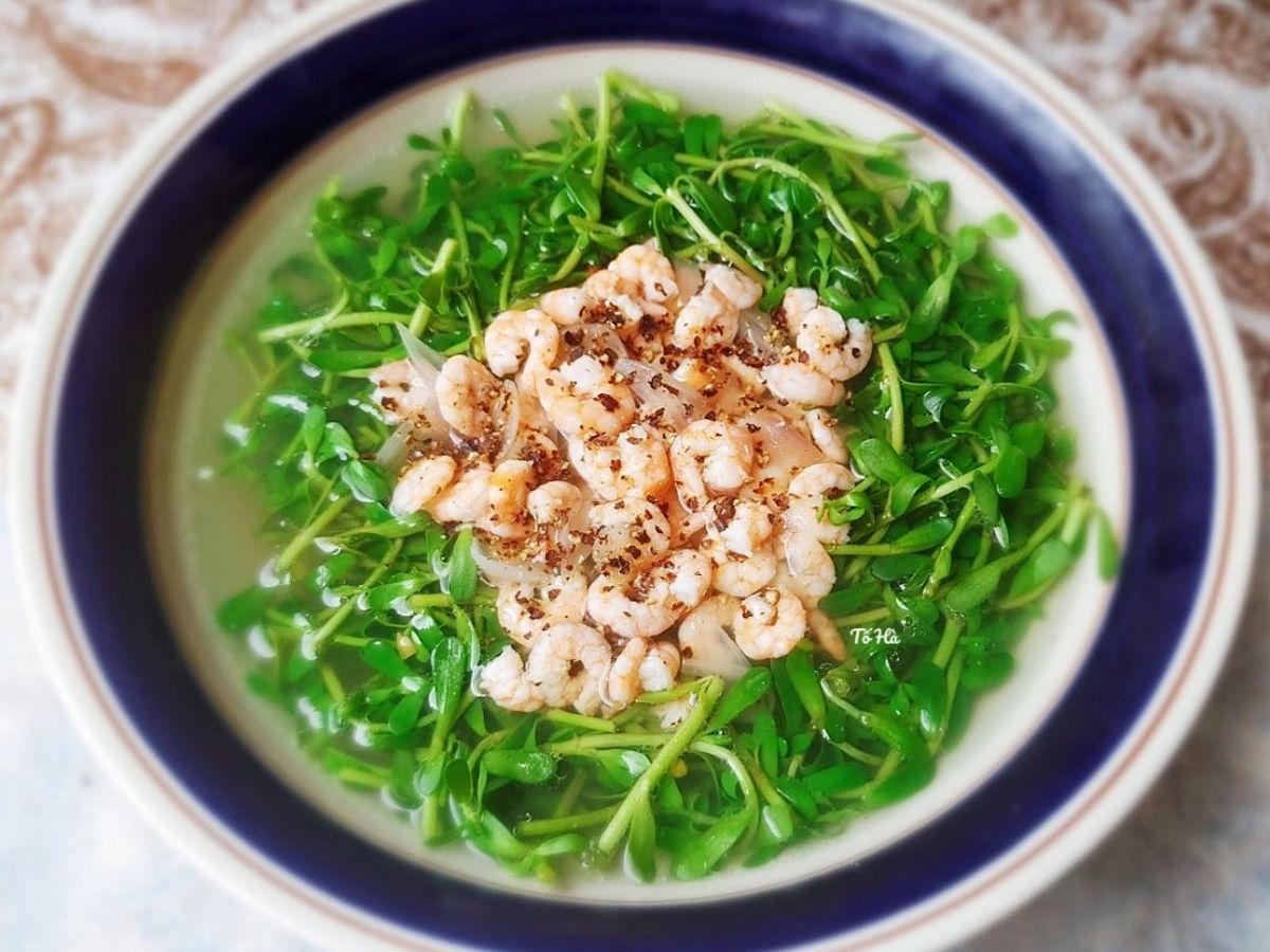 Canh RAU ĐẮNG nấu tép