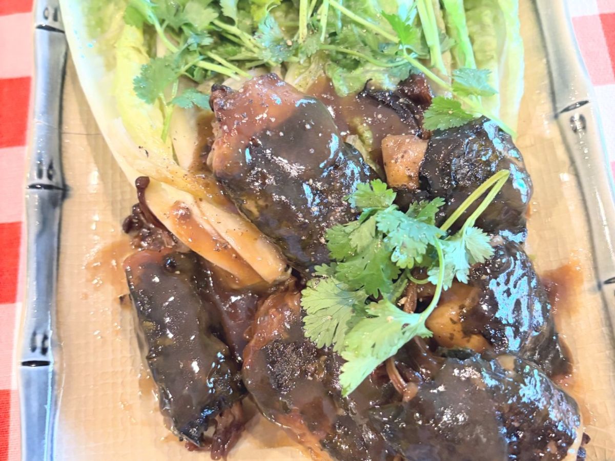 Đậu cuốn nấm kim châm chay