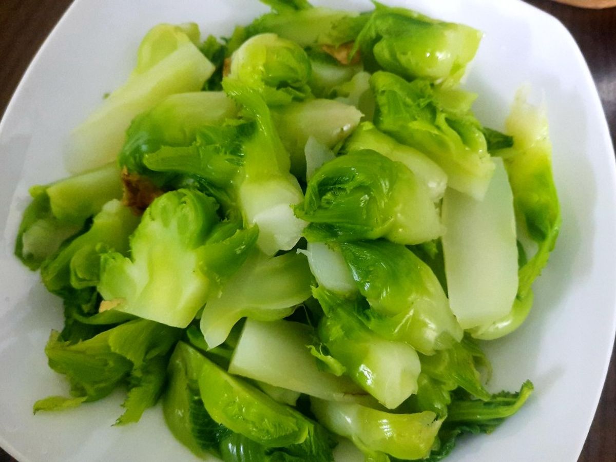 Rau mầm đá luộc