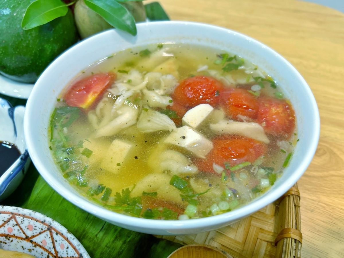 Canh Nấm Bào Ngư Chay
