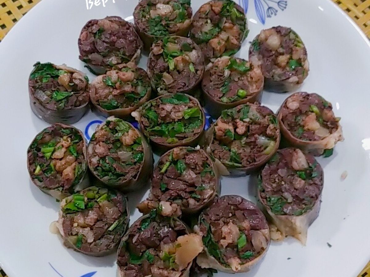 Dồi heo luộc
