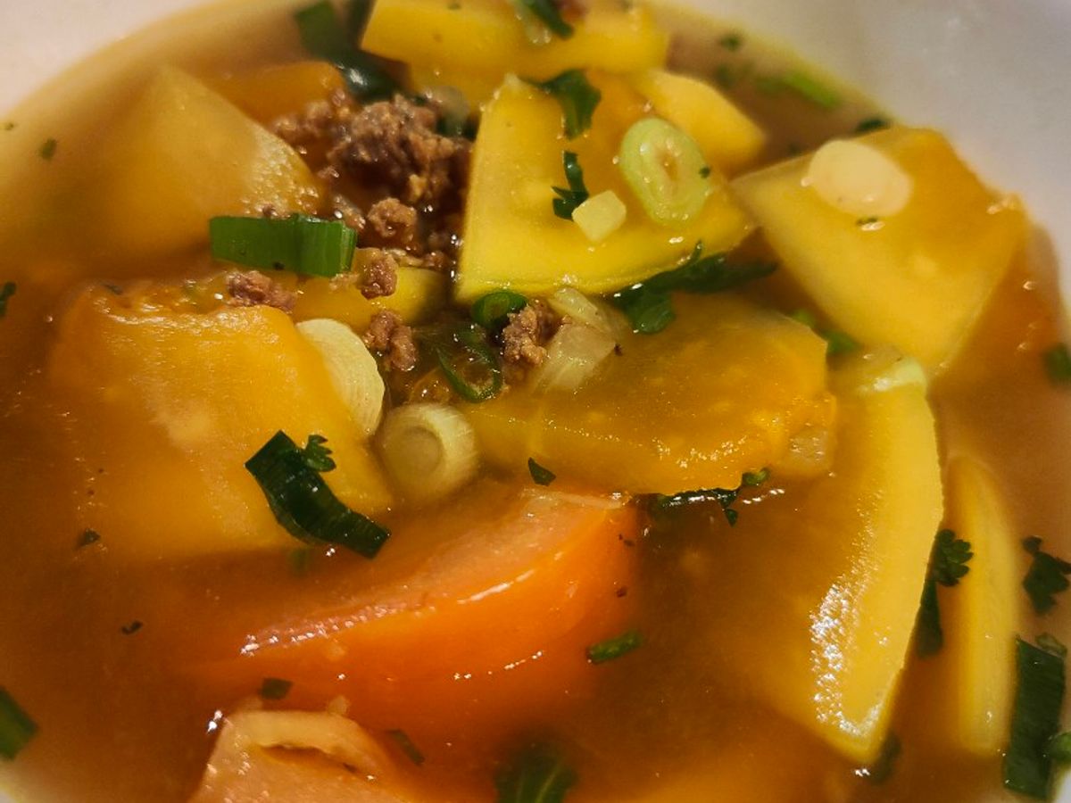 Canh đu đủ thịt bò băm