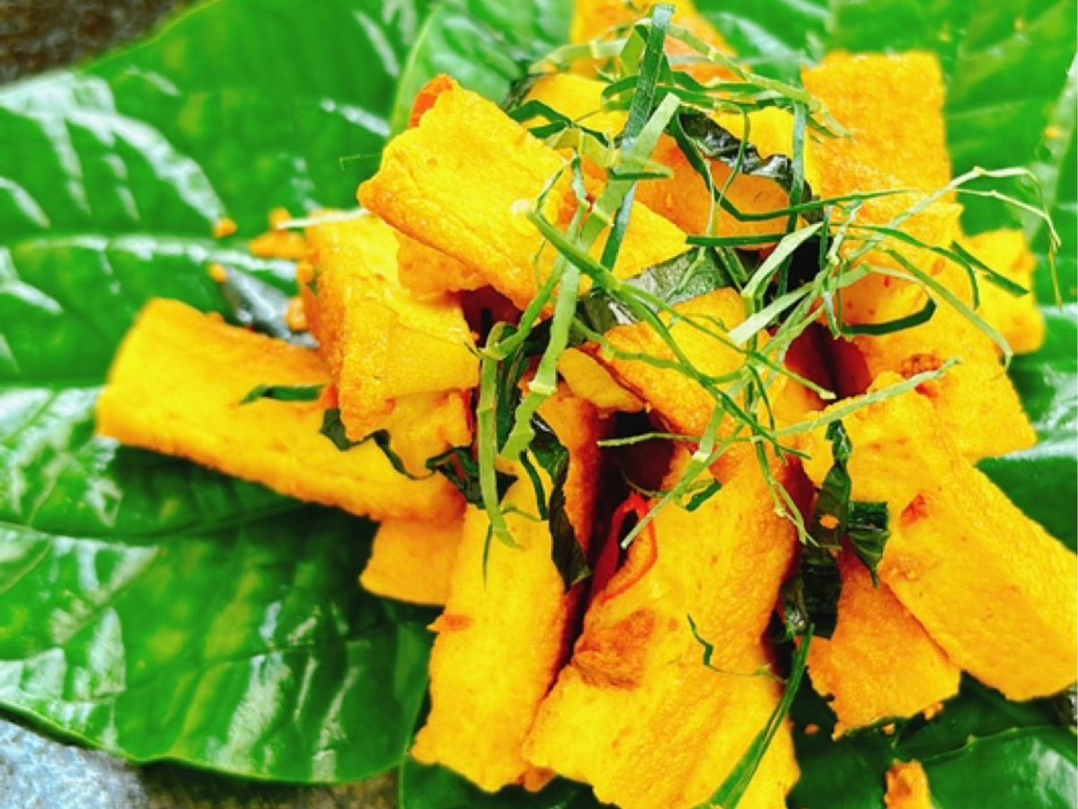 Đậu hũ Nhật xào lá lốt