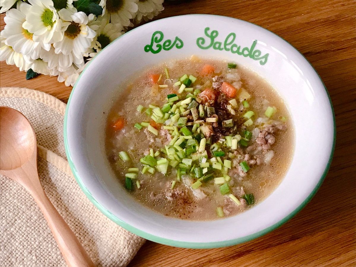 Cháo Gạo Rang Bò Bằm