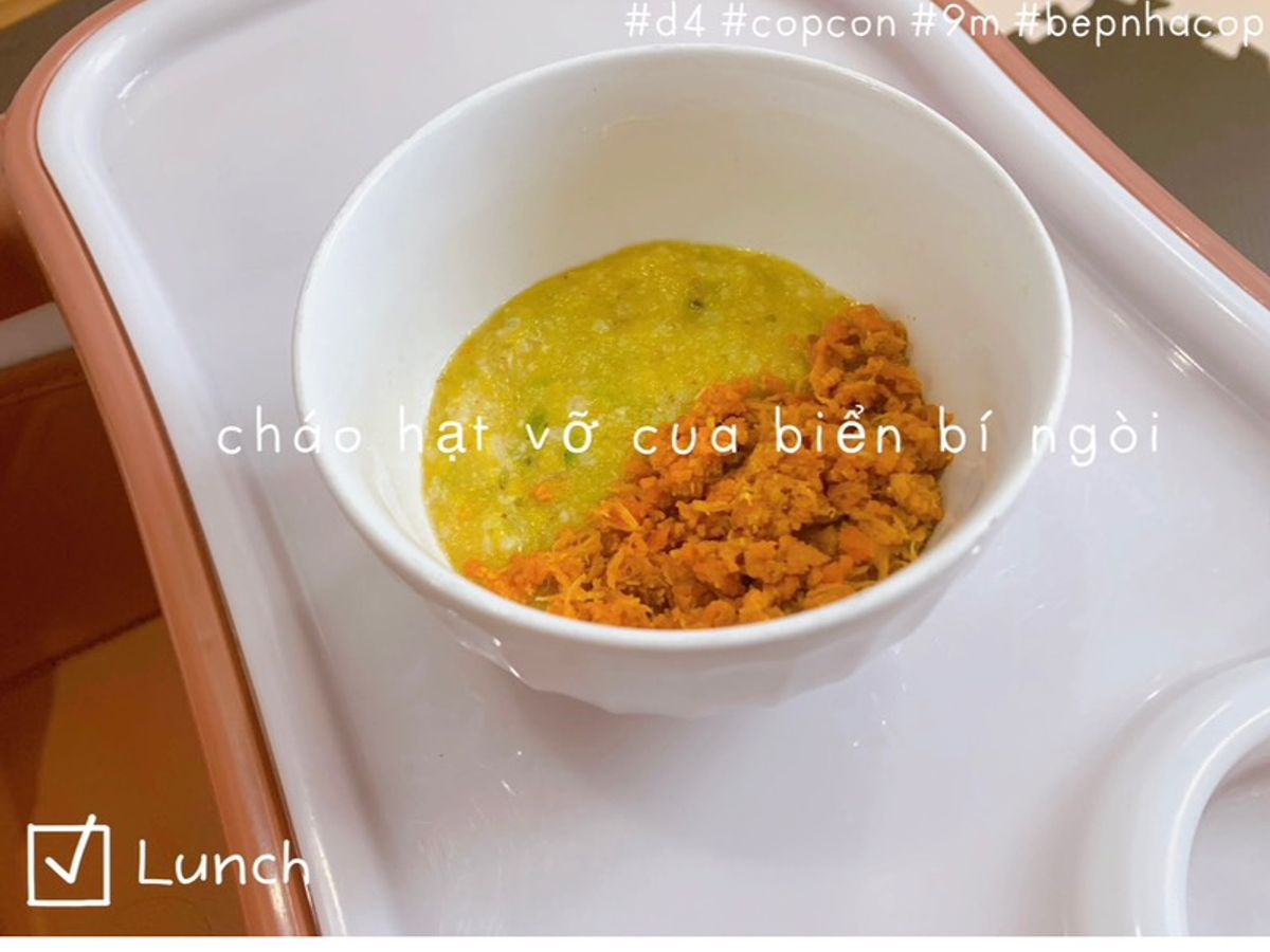 Cháo hạt vỡ cua biển 🦀 bí ngòi