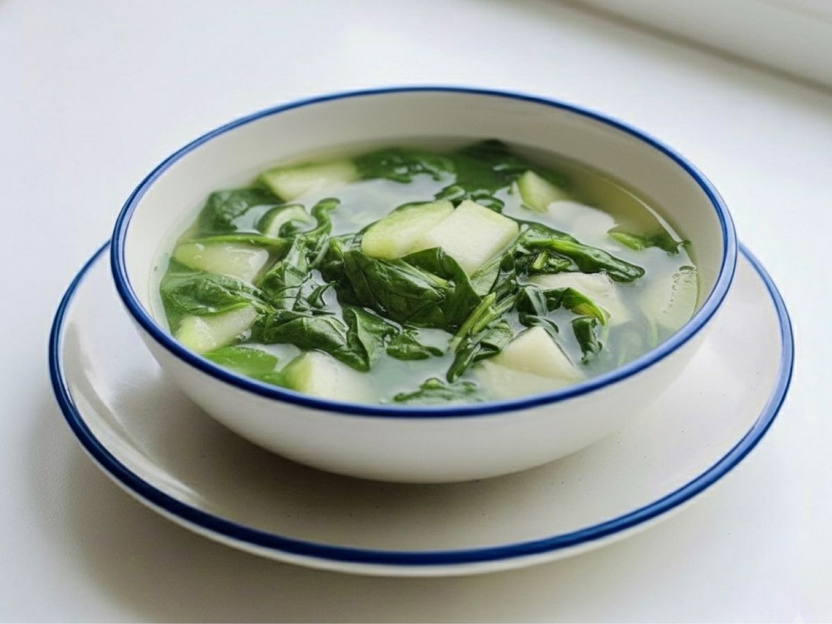 🌱 Canh Bí Đao & Rau Chân Vịt Nấu Chay