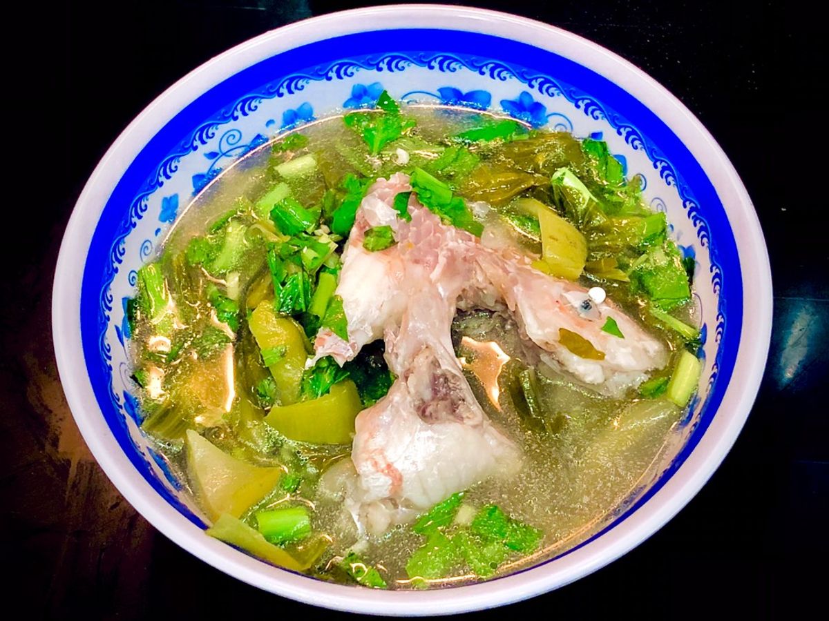 Cá Điêu Hồng Nấu Dưa Cải