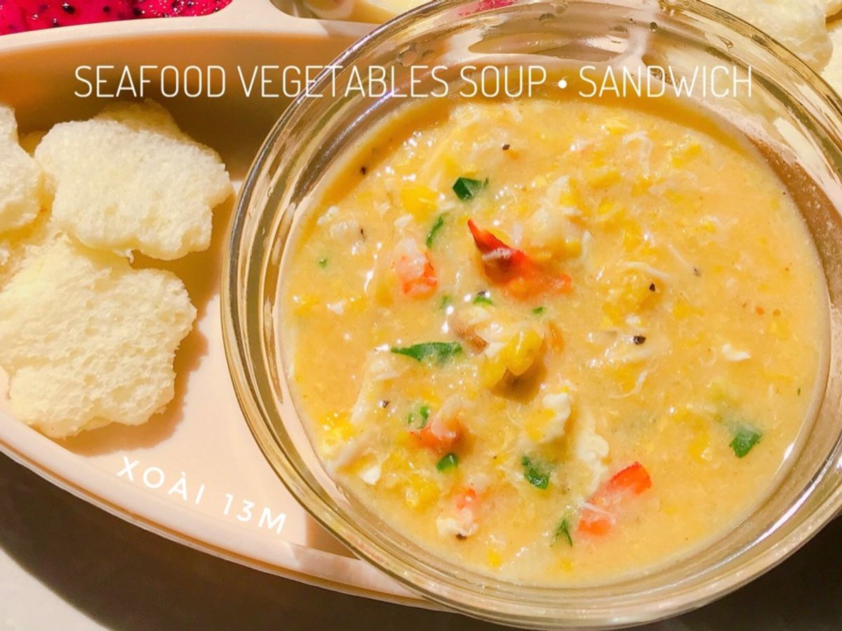 Soup bắp hải sản (không bột năng)