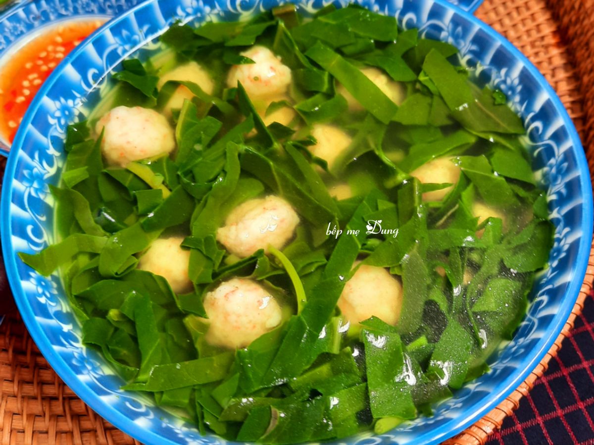 Canh mồng tơi tôm tươi