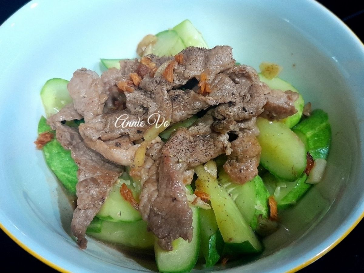 Dưa leo xào thịt bò