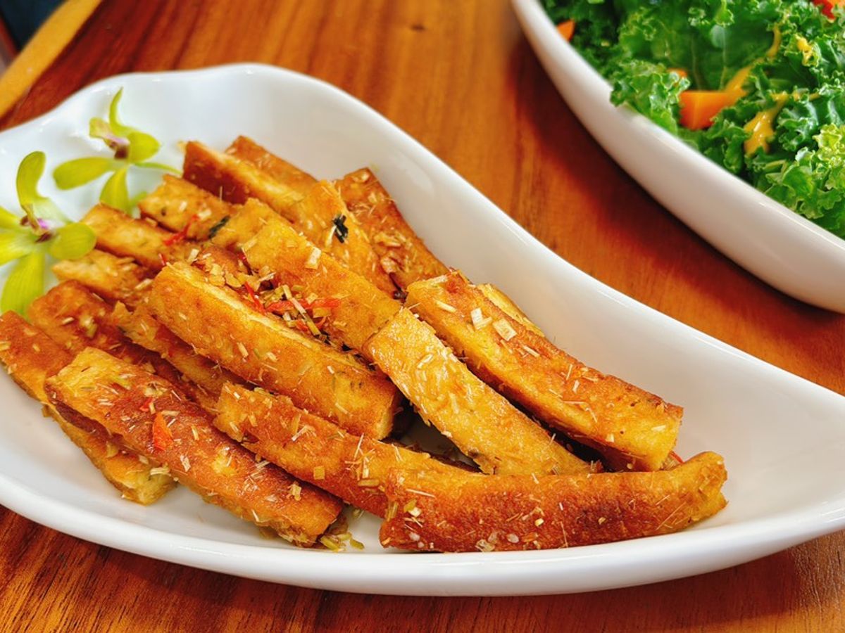 Đậu hũ Nhật xào sả ớt