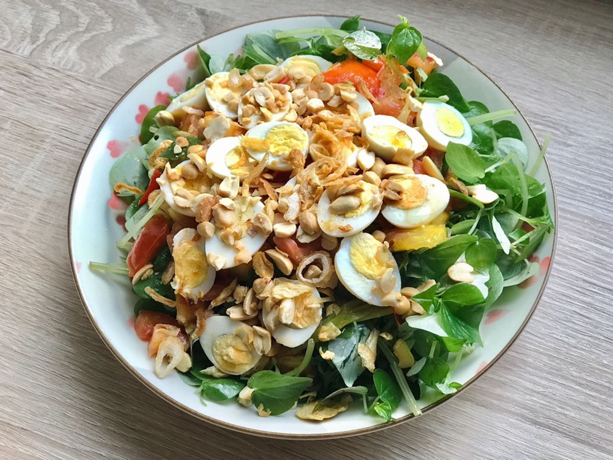 Rau càng cua trộn dầu giấm