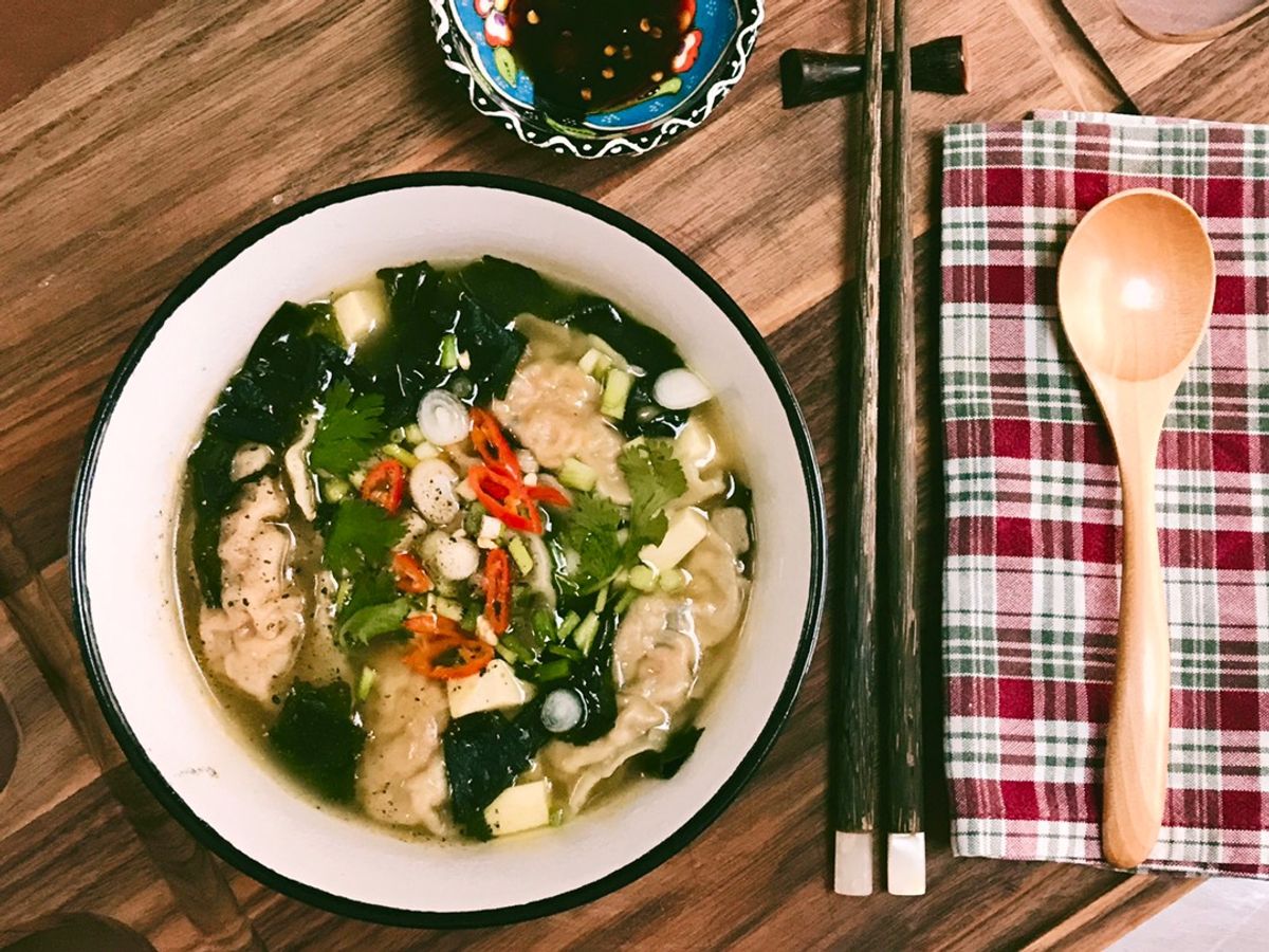 🌱 Canh Súp Mandu Rong Biển Đậu Hủ Chay