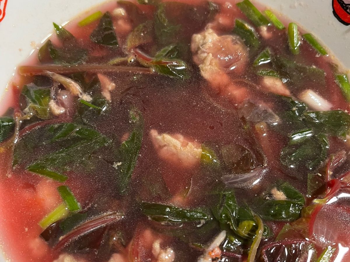 Canh rau dền tôm thịt