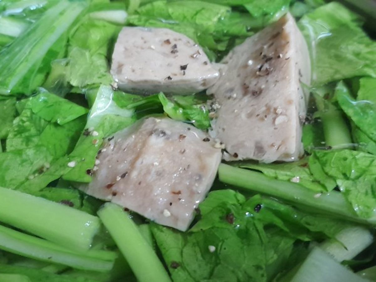 Canh cải ngọt bò viên