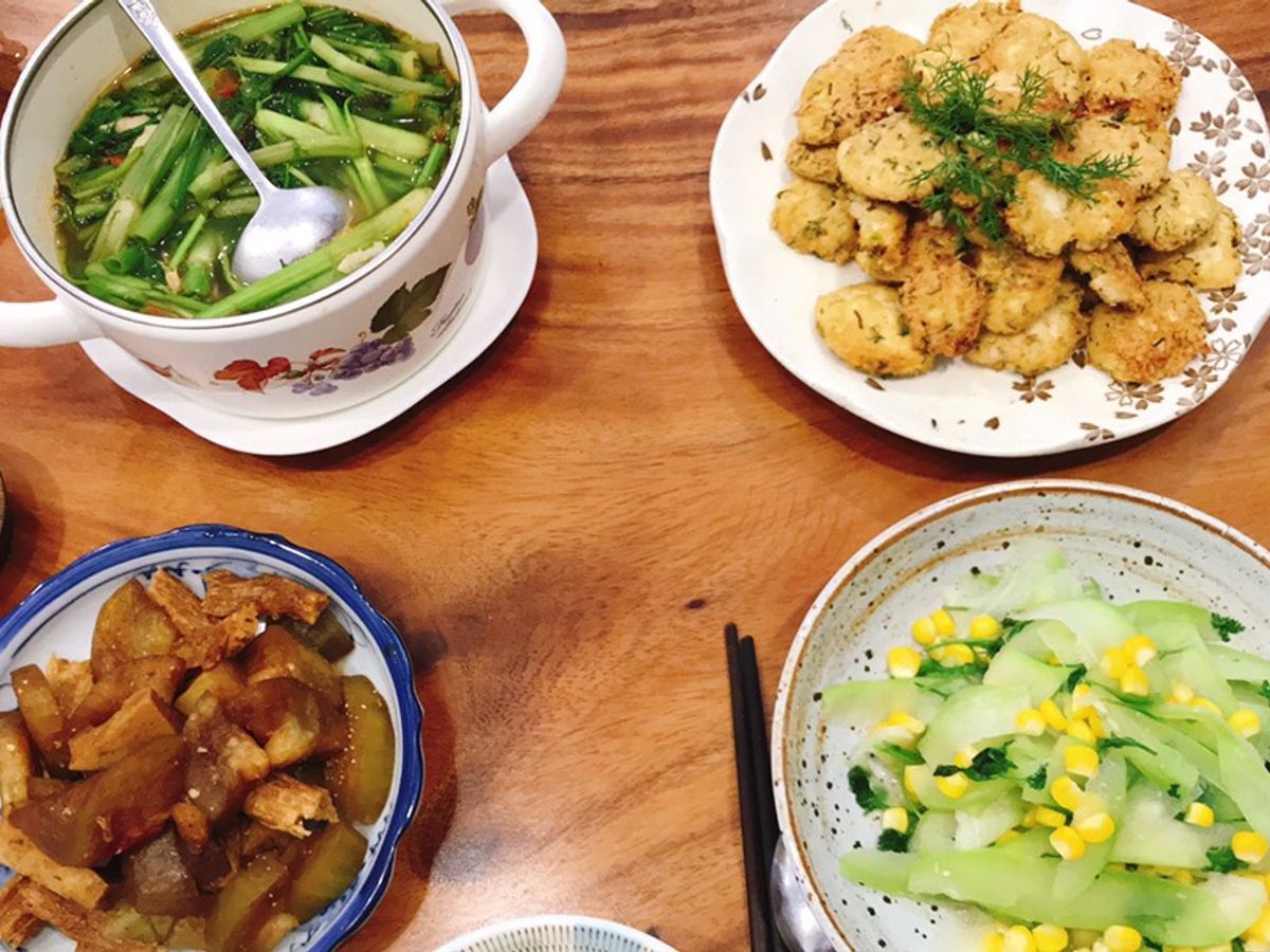 Mâm cơm chay thường ngày (3)