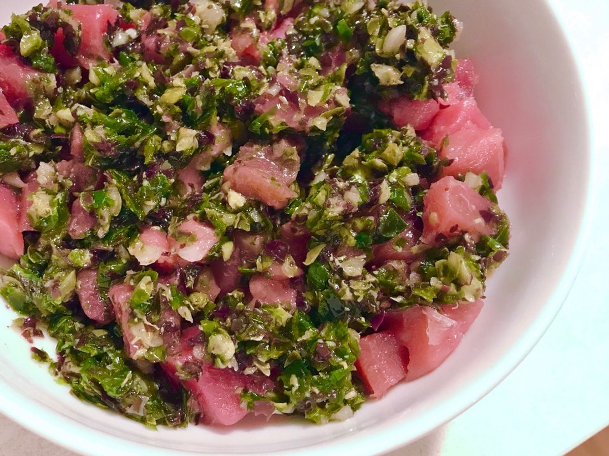 Tartare Cá Ngừ Rong Biển