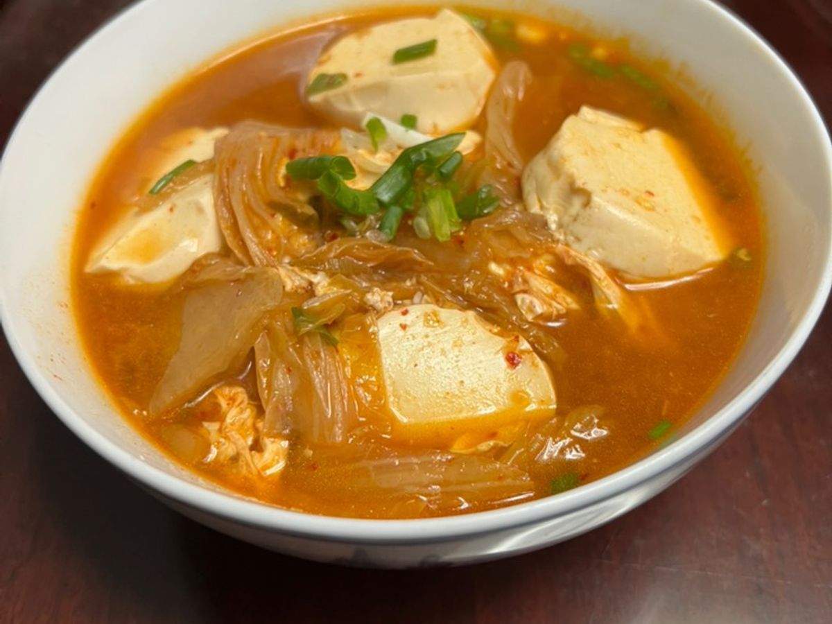 Canh kim chi đậu hũ