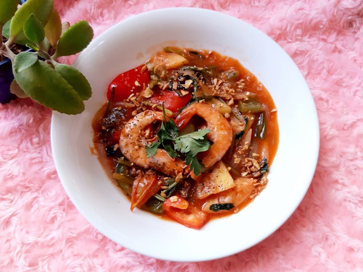 Tôm xào ớt chuông