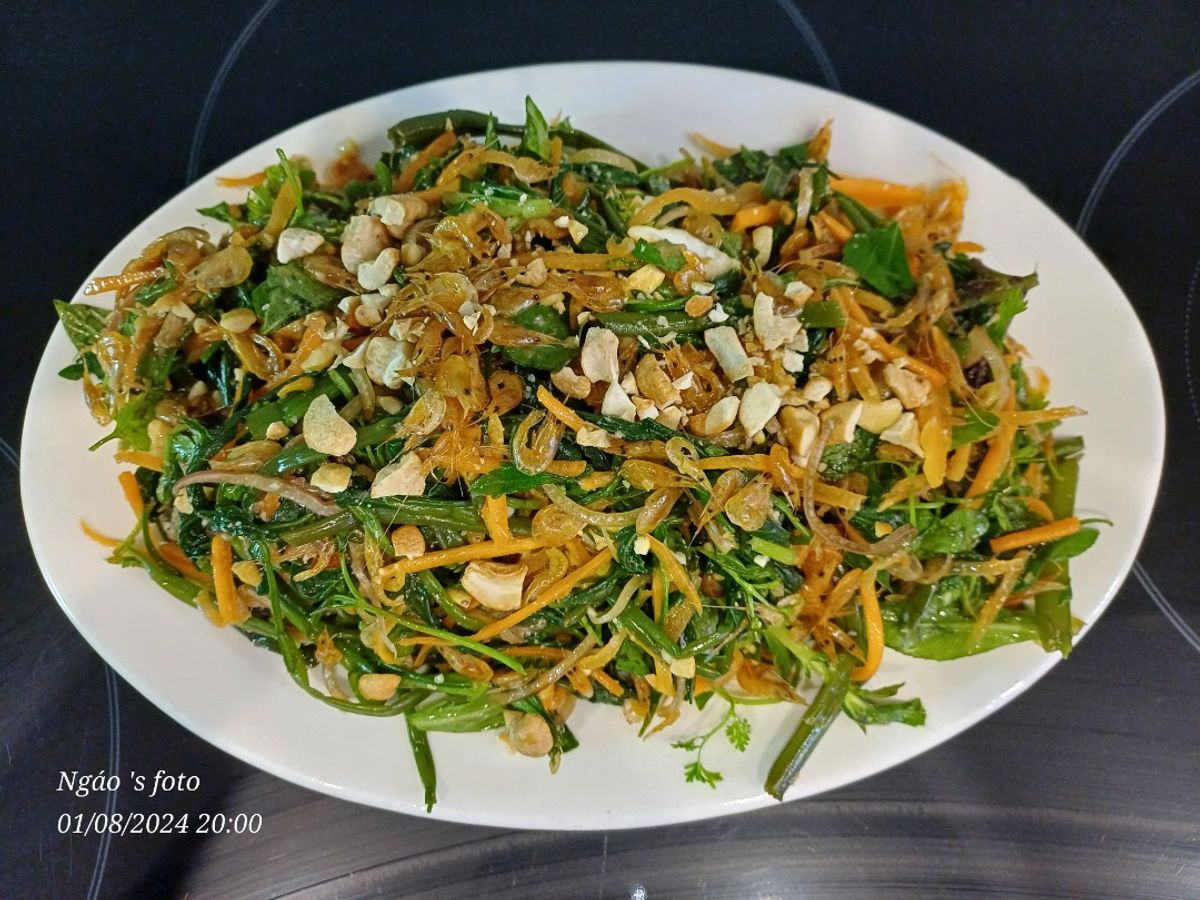 Gỏi rau muống, tép
