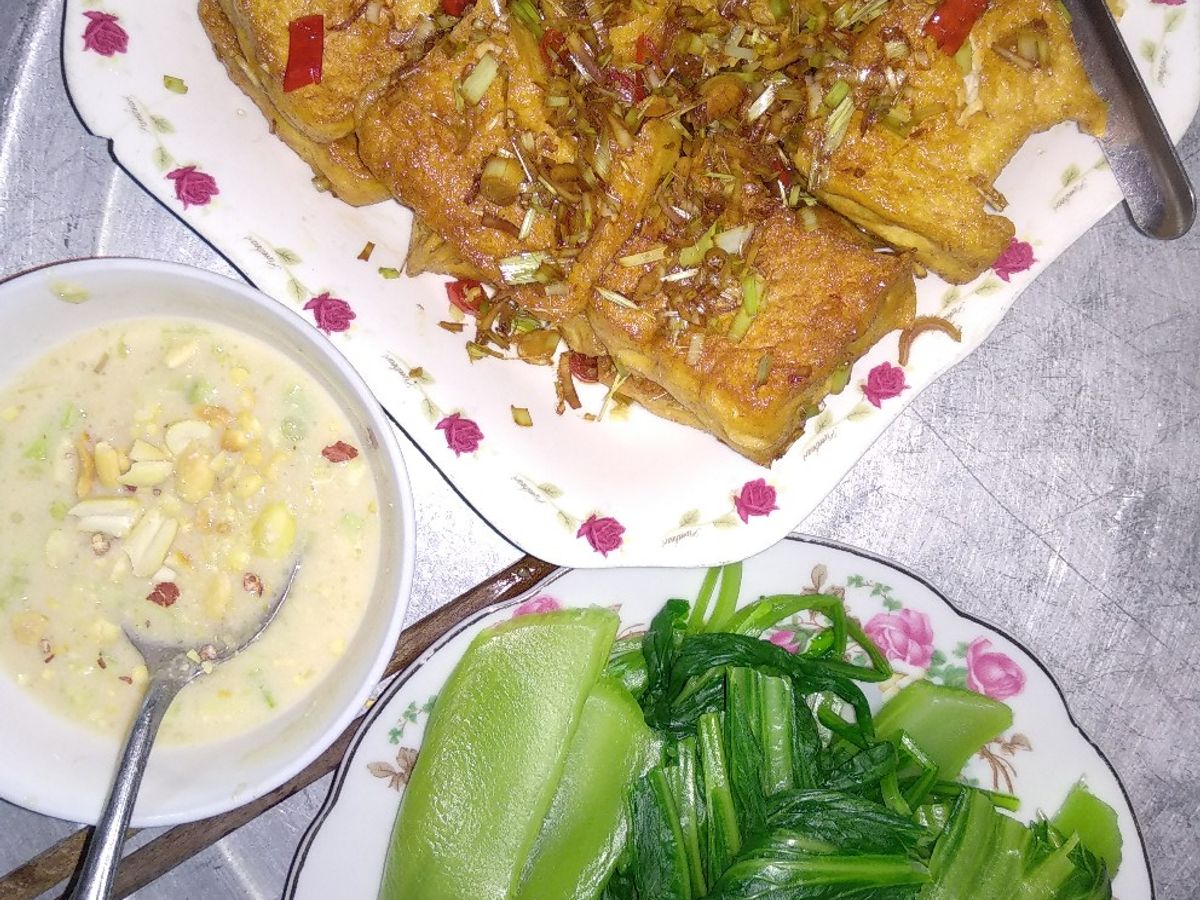 Đậu hũ kho sả