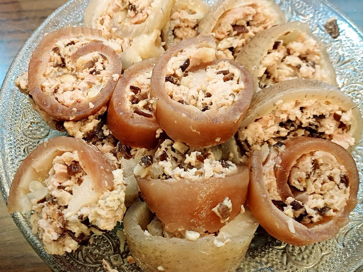 Bì cuộn thịt hấp